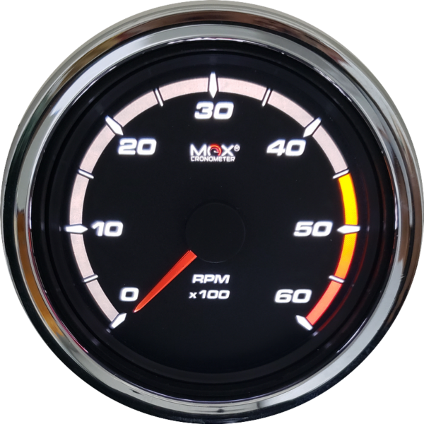 Painel Fusca - Velocímetro 180km/h / Ind. Combustível e Boia de Braço / Sinaleira / Contagiro RPM - Extreme Cromado/Preto | MaxCronometer - Image 3
