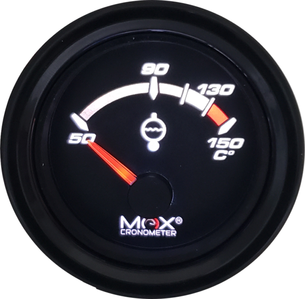 Painel Fusca - Velocímetro 180km/h / Ind. Combustível e Boia de Braço / Temperatura / Voltímetro / Sinaleira - Extreme Preto | MaxCronometer - Image 4