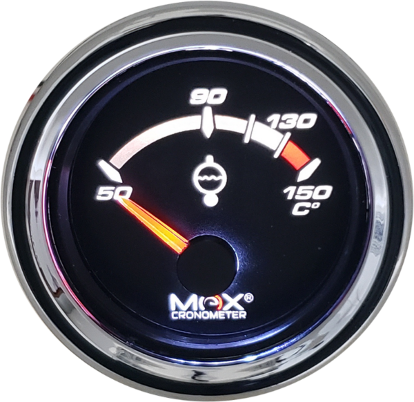 Painel Fusca - Velocímetro 180km/h / Ind. Combustível e Boia de Braço / Temperatura / Voltímetro / Sinaleira - Extreme Cromado Preto | MaxCronometer - Image 5
